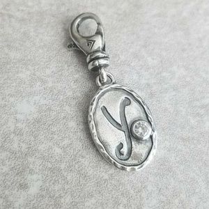 SILPADA~INITIAL "Y" CHARM~CZ Sterling Silver C2525